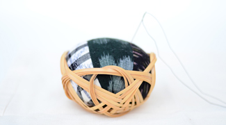 西本さんの竹かごづくり体験