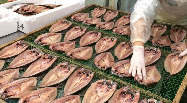 志賀島の干物といちご［4月の穴バー］